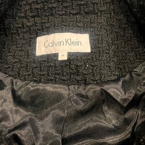 Calvin Klein Black Textured Jacket with Satin Lining